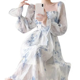 Vintage Elegant Floral Midi Dress